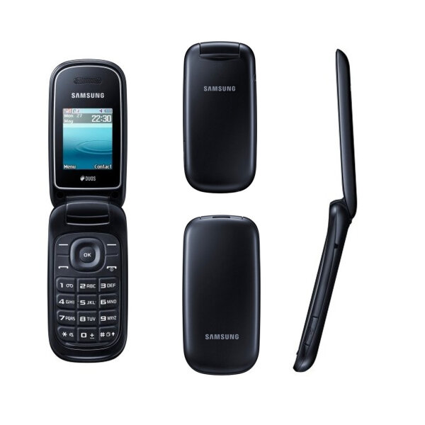 Original Samsung GT-E1272 Handy Schwarz Dual Sim Klapphandy Mobiltelefon Neu