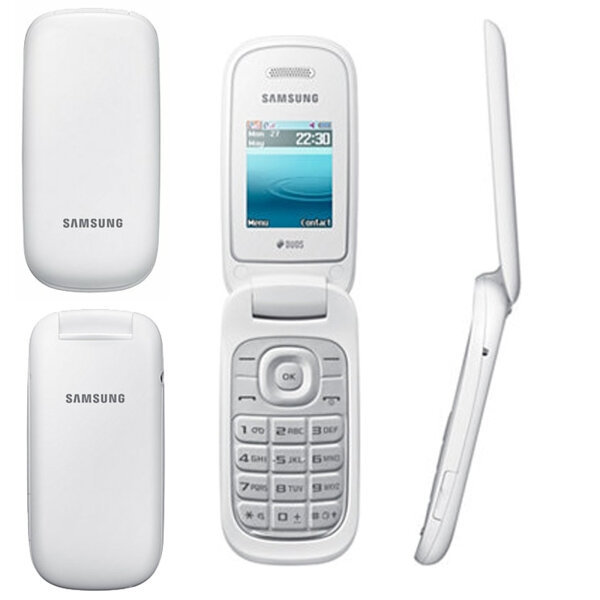 Original Samsung GT-E1272 Handy Weiss Dual Sim Klapphandy Mobiltelefon Neu