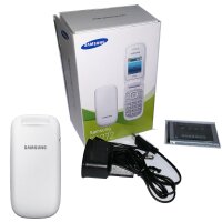 Original Samsung GT-E1272 Handy Weiss Dual Sim Klapphandy...