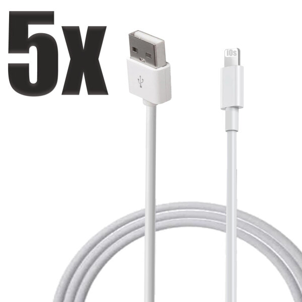 5x USB Ladekabel Datenkabel für Apple iPhone iPad AirPod