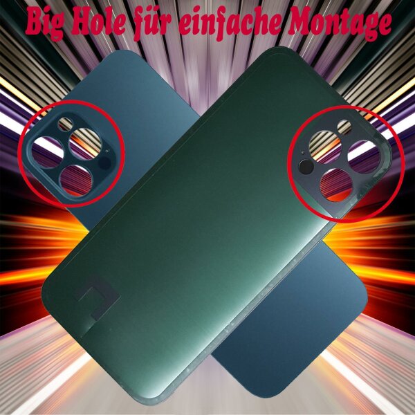 BIG HOLE Akkudeckel Für iPhone 12 Pro Max Backcover Rückcover Rückoberschale Deckel blau