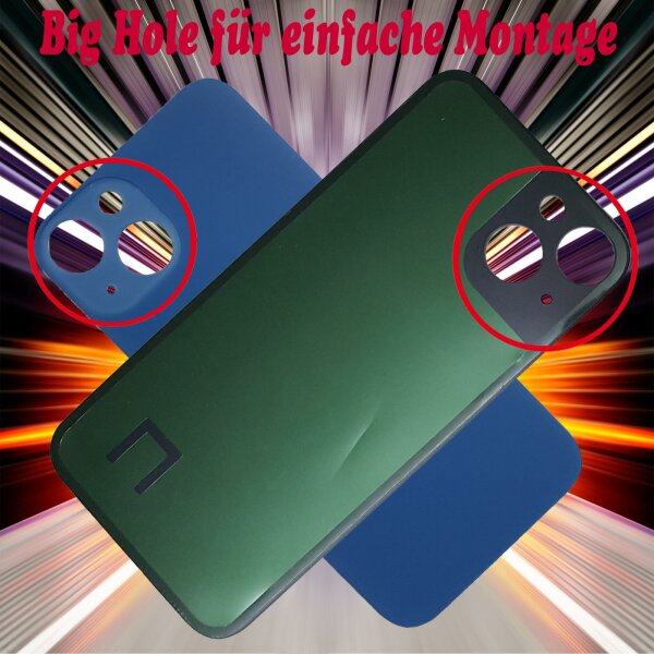 BIG HOLE Akkudeckel Für iPhone 13 Backcover Rückcover Rückoberschale Deckel blau