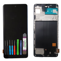 Für Samsung Galaxy A51 SM-A515F LCD OLED Display Bildschirm Schwarz + RAHMEN