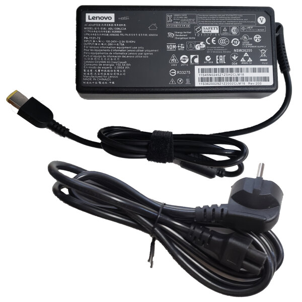 Original Lenovo Ladegerät 135W ADL135NLC3A Netzteil  Ladekabel