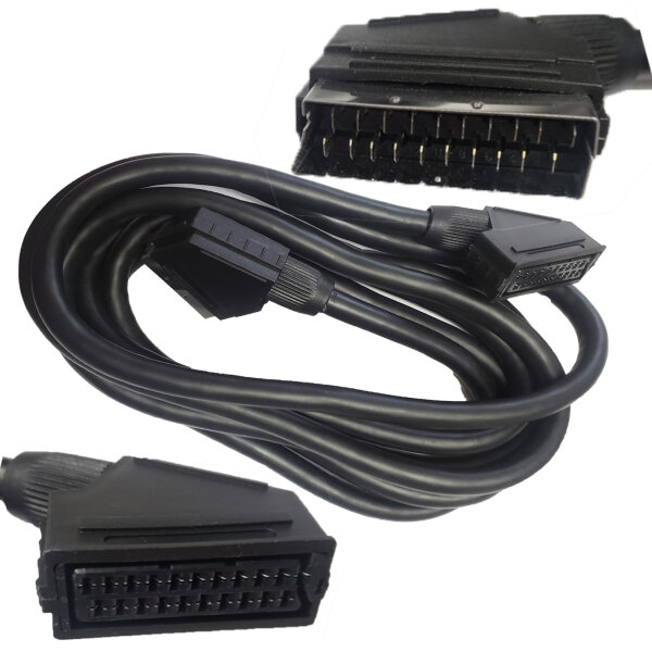 Scart Kabel Verlängerungskabel Stecker auf Scart Kupplung 21-polig Länge ca. 3M