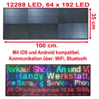 LED Werbeschild WIFI 100x35cm Laufschrift Reklame...