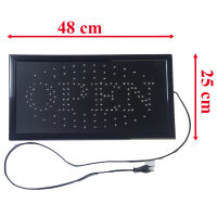 Werbung Werbeschild LED OPEN 48 x 25 cm Reklame Werbetafel Schild