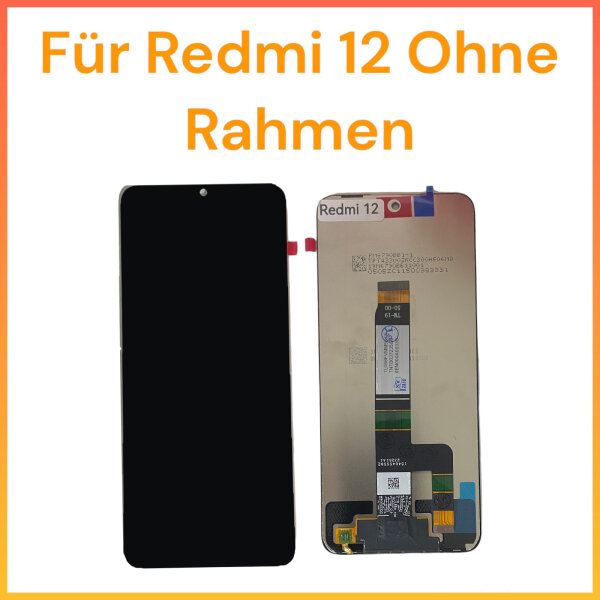 LCD Display Für Xiaomi Redmi 12 23053RN02 Bildschirm TouchScreen Schwarz