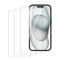 3x iPhone 15 / 15 Pro Panzerfolie 9H EchtGlas Schutzglas...