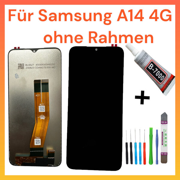 LCD Display Für Samsung Galaxy A14 4G SM-A146 Bildschirm TouchScreen Schwarz + TOOL