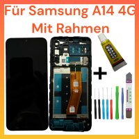 LCD Display Für Samsung Galaxy A14 4G SM-A146 Bildschirm TouchScreen Schwarz auf Rahmen + TOOL