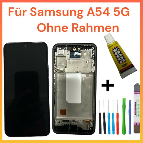 LCD Display Für Samsung Galaxy A54 5G 2023 SM-A546 Bildschirm TouchScreen Schwarz auf Rahmen +TOOL