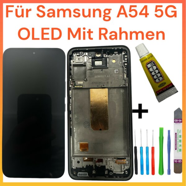 OLED Display Für Samsung Galaxy A54 5G 2023 SM-A546 LCD Bildschirm TouchScreen Schwarz auf Rahmen +TOOL