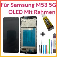 OLED Display Für Samsung Galaxy M53 5G SM-M536 LCD Bildschirm TouchScreen Schwarz auf Rahmen +TOOL