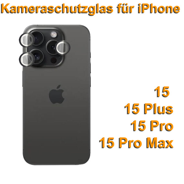 Kamera Schutz für iPhone 15 Pro Max Plus Linsen Schutz Glas Camera Linse Kameraschutzglas