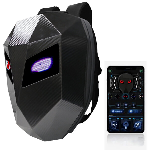 Led Helm Laptop Motorrad Tasche DIY Rucksack Wasserdicht Bluetooth Reisetasche Karbon