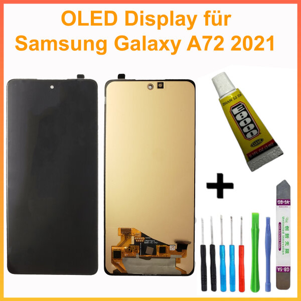 OLED Display Für Samsung Galaxy A72 2021 SM-A725F LCD Bildschirm schwarz + TOOL