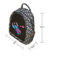 Led Tasche Rücksack Wasserdicht Bluetooth Reisetasche mit Bildschirm Schwarz