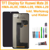 TFT Display Für Huawei Mate 20 HMA-AL00, HMA-L09, HMA-L29 Display + Tool Schwarz