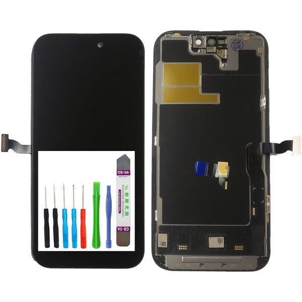 OLED FHD Display für iPhone 14 Pro LCD Bildschirm SCHWARZ Black + TOOL