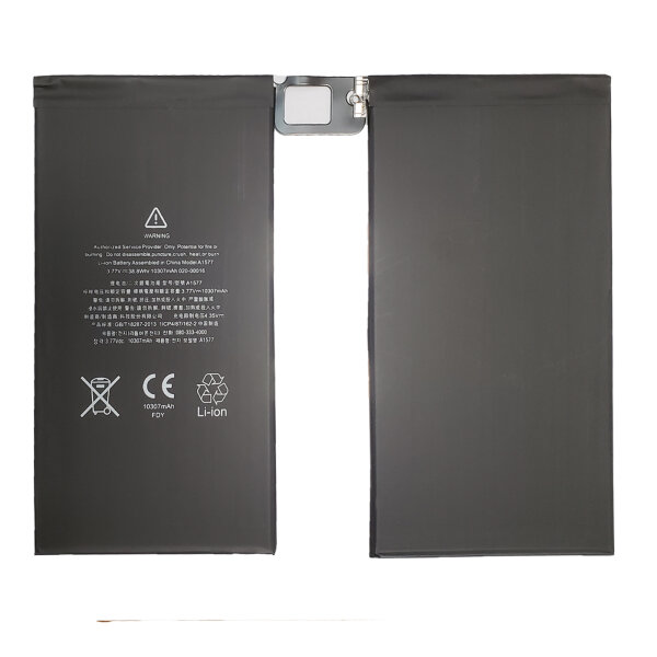 Ersatz 10307mAh Akku für iPad Pro 12,9 A1584 A1652 ersetzt A1577 Batterie Battery