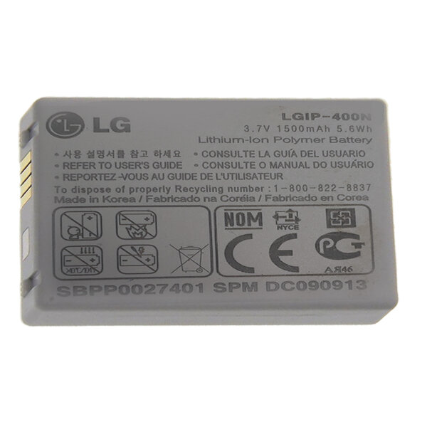 Original LG Akku für  LG GT540 Optimus One LG P500 GM750 GW620 ersetzt LG Batterie LGIP-400N