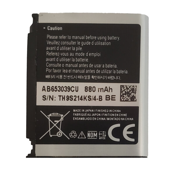 Original Samsung Akku für L810 SOUL U800 U900 L870 E950 Z240 ersetzt Batterie AB653039CU