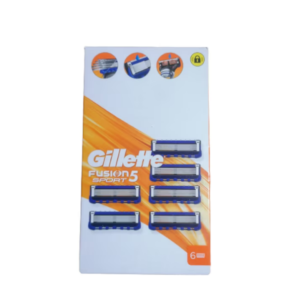 Original Gillette Fusion 5 Sport Rasierklingen 6-er Pack Klingen ERSATZKLINGEN
