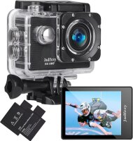 Action Cam FHD 1080P/12MP, Unterwasserkamera wasserdicht...