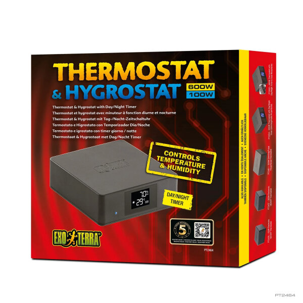 Exo TerraThermostat (600 W) & Hygrostat (100 W) mit Tag-/Nacht-Zeitschaltuhr