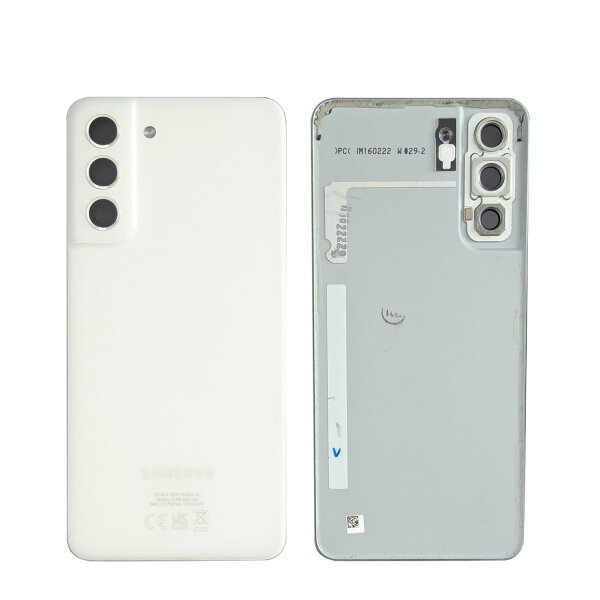 Original Samsung Backcover S21 FE Akkudeckel inkl. Kameraglas Weiß
