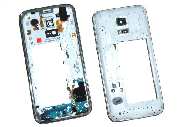 Original Samsung SM-G800F Galaxy S5 mini Mittel Cover Gehäuse silber gebraucht