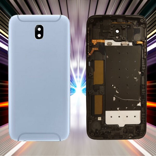 Akkudeckel für Samsung Galaxy J7 2017 J730F Backcover Akkucover blau + Kameraglas