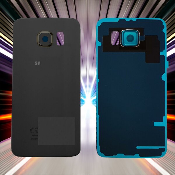 Akkudeckel für Samsung Galaxy S6 SM-G920F Backcover Akkucover SCHWARZ +Kameraglas