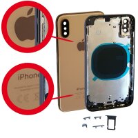 Für iPhone XS Akkudeckel Backcover Vormontiert Hinterschale Rückoberschale Gehäuse gold !