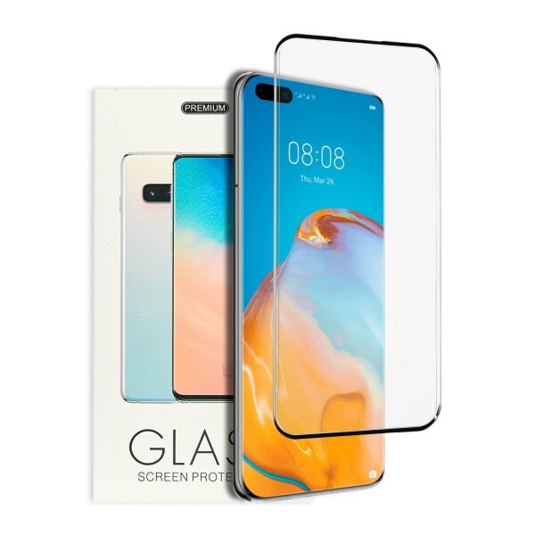 Side Glue Schutzglas für Huawei P40 Pro tempered glass 9H Schutzfolie Displayschutz mit Box